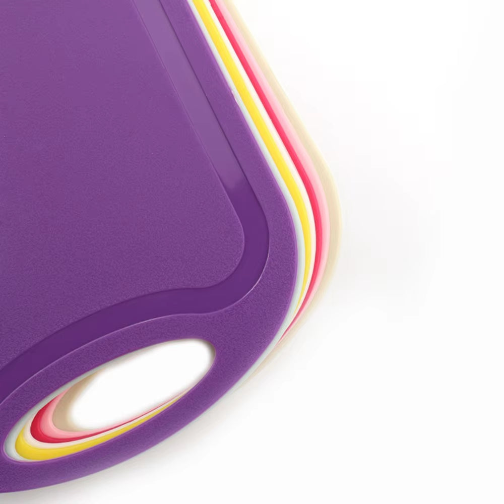 Rectangle Nonslip Plastic Cutting Board Handle with Groove Chopping Board Hangable Frosted Texture Chopping Block Meat Fruit