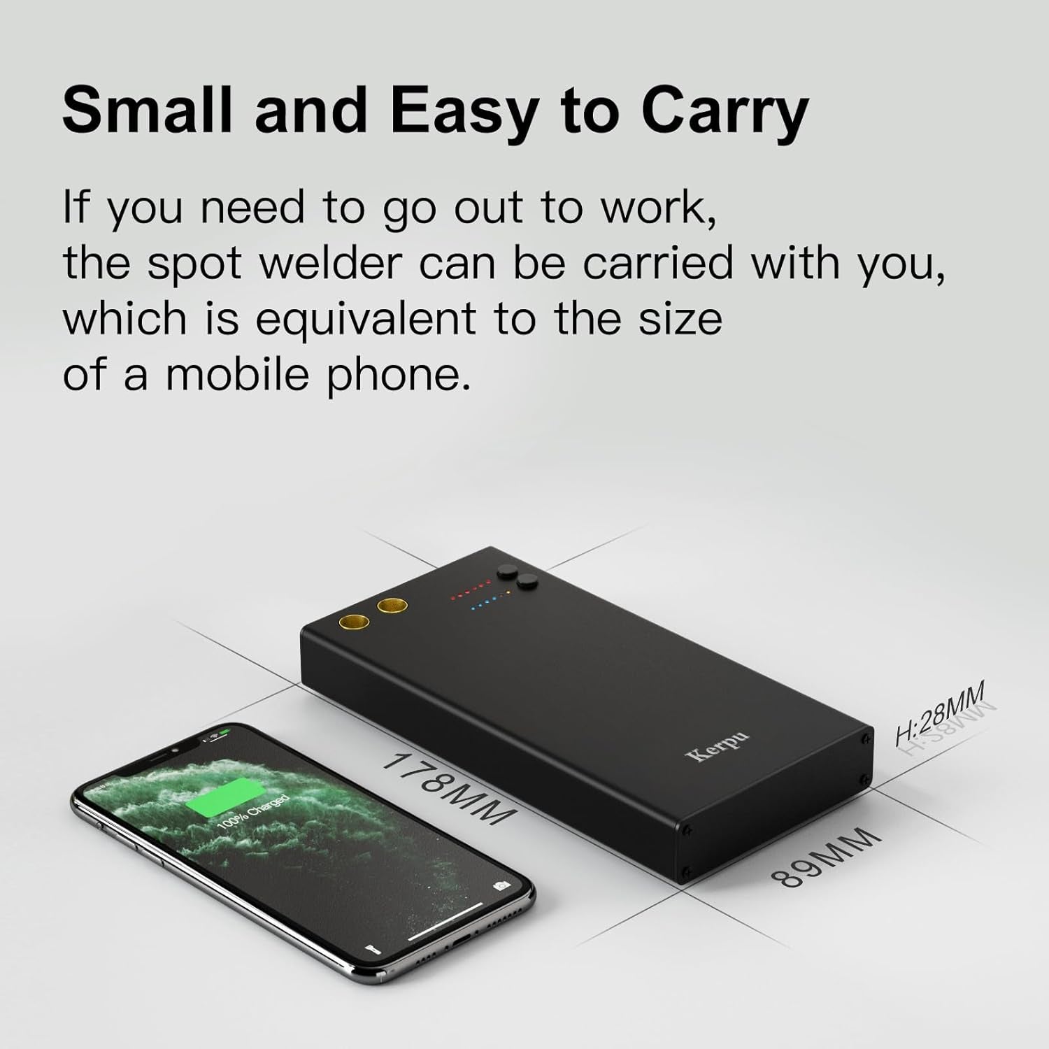 Upgraded Enhanced Rechargeable Portable Spot Welder Machine 6 Gear Adjustable Mini Small Battery Spot Welder DIY Spot Welding Nickel Strip and 18650 Battery Type-C Fast Charging 5M Nickel Strips