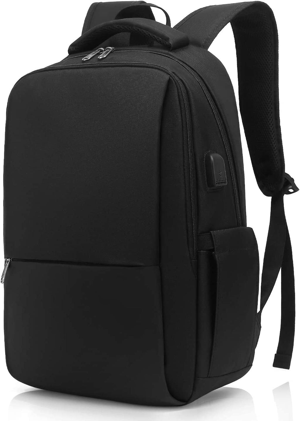 Laptop Backpack, Business Travel Backpack with Charging Port, Water Resistant Laptop Rucksack, Anti-Theft Backpack for Men Women, Fits 15.6-Inch Laptop School Bag