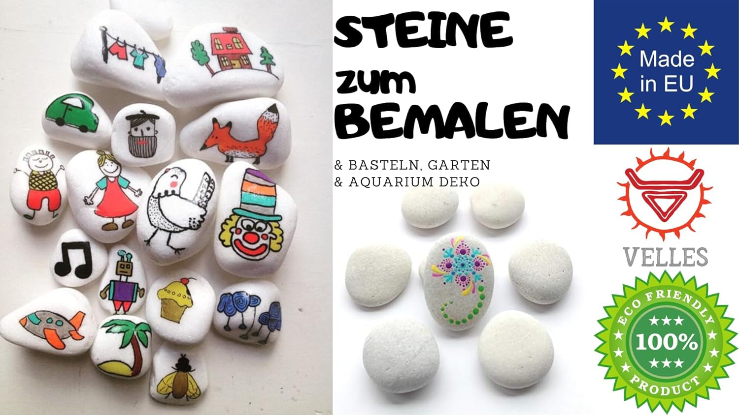 Small Stones for Garden Plant Pots & Painting Pebbles White Natural Rock for Paint Pebble Large Rocks Marble Gravel to Decorative Stone Aquarium Decor