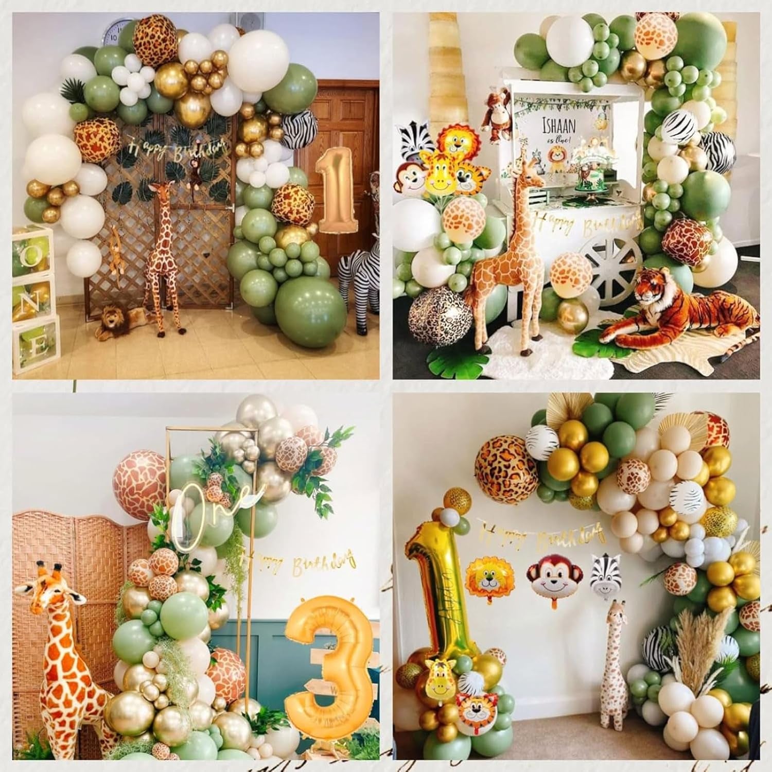 1St Birthday Decorations for Boys Girls, Wild One Birthday Decorations Jungle Safari First Birthday Decorations for Kids Boys