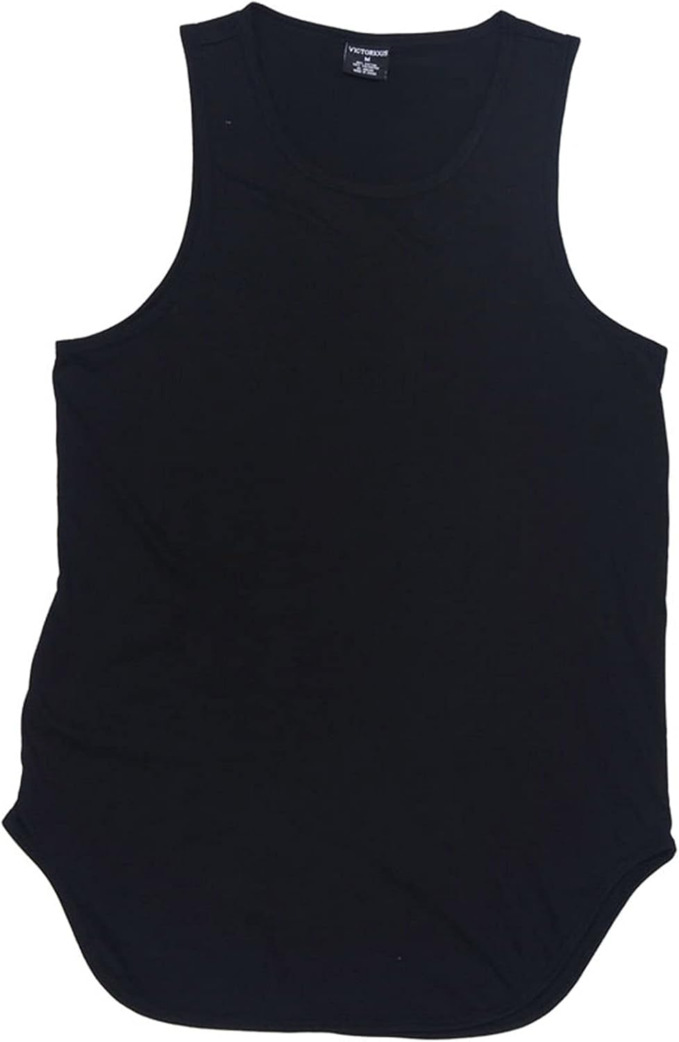 Solid Color Long Length Curved Hem Tank Top