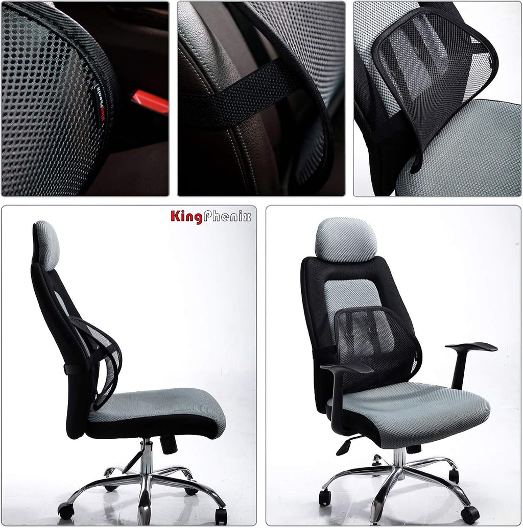 Lumbar Support (2 Pack) with Breathable Mesh, Suit for Car, Office Chair