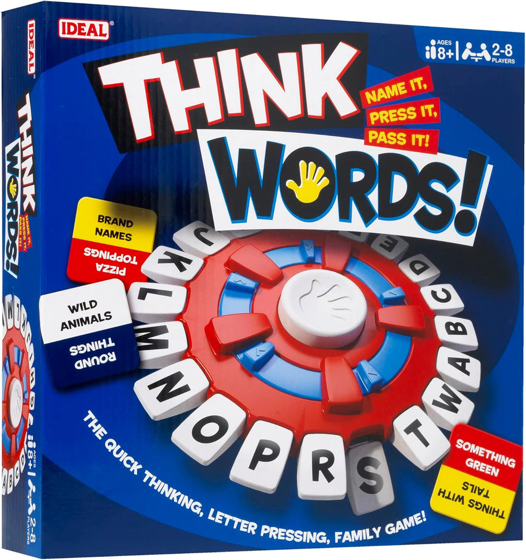 Think Words: the Quick Thinking, Letter Pressing Game! | Family Games | for 2-8 Players | Ages 8+
