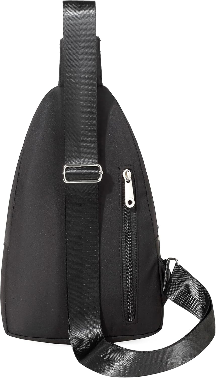 Small Sling Backpack Crossbody Sling Bag Fanny Pack Cross Body Bag for Outdoors Hiking Traveling - Black