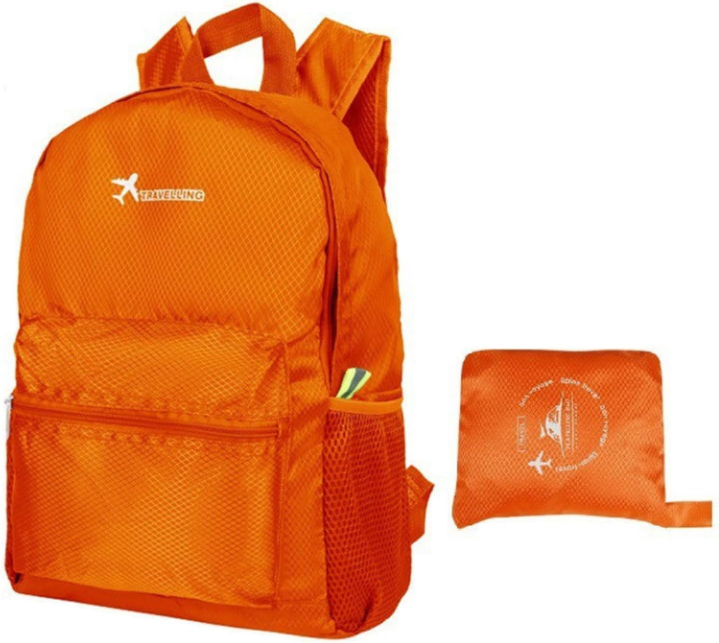 Hiking Backpack, Waterproof and Wear-Resistant Lightweight Backpack Packable,Outdoor Travel Camping Daypack Foldable New Backpack（Orange）