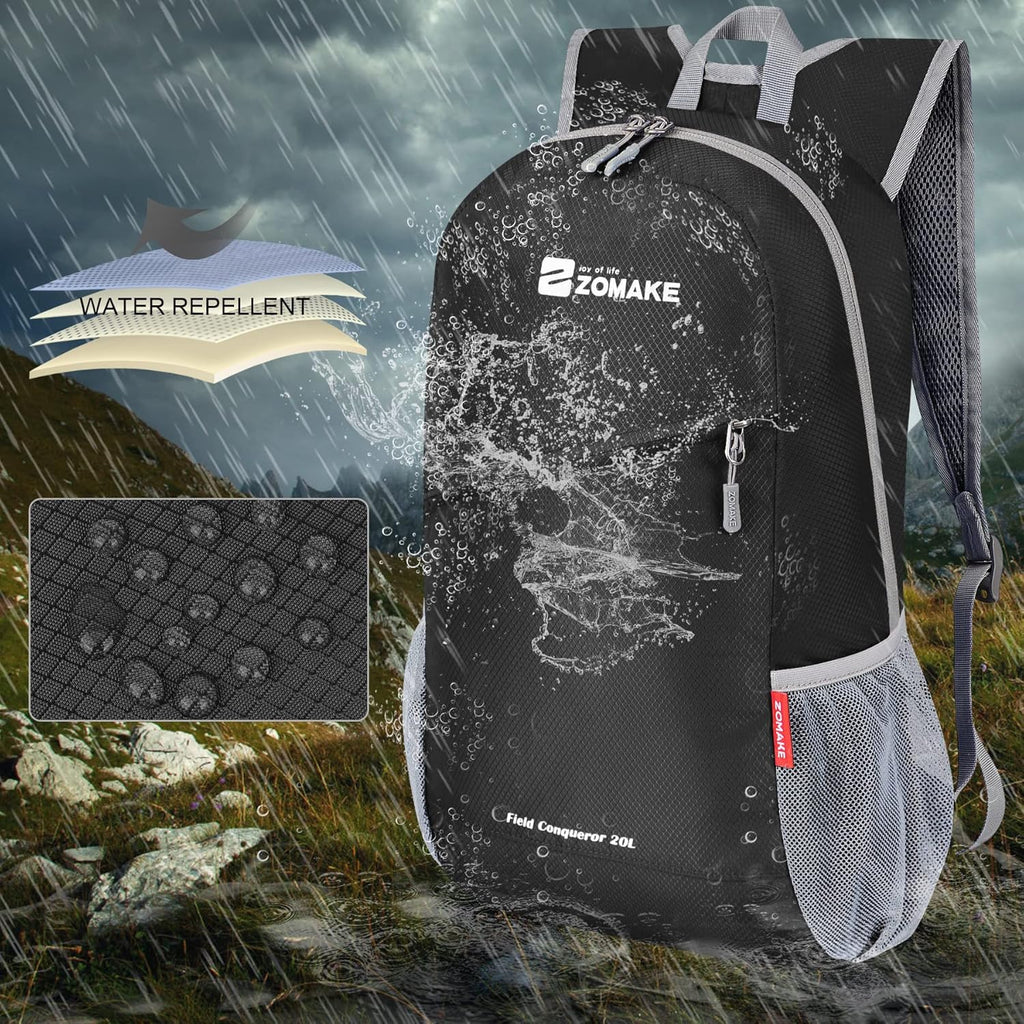 Lightweight Packable Backpack 20L, Foldable Backpacks Small Daypack for Hiking Water Resistant Day Bag for Travel