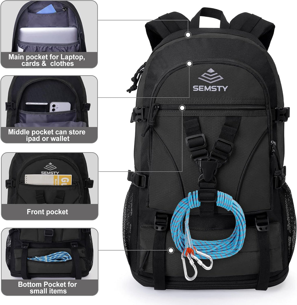 Hiking Backpack, 30L/40L/50L Expandable Hiking Backpack for Men and Women, Travel Backpack Flight Approved