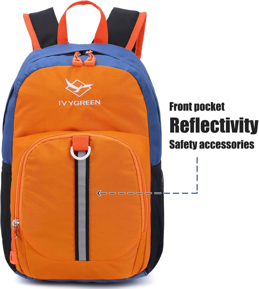 Little Kids Hiking Backpack, Toddler Backpack for Boys or Girls, Ideal for a Day Outdoor Adventures (Orange, Toddler - Small)