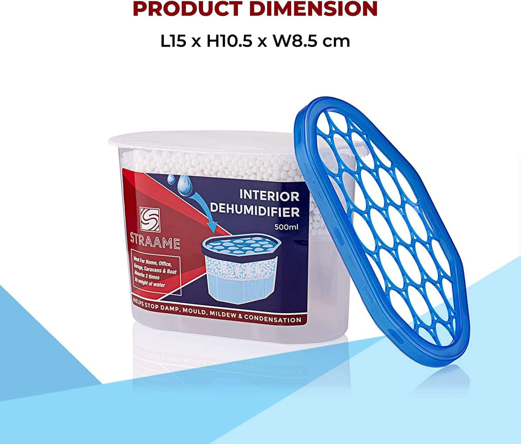 Home | Interior Dehumidifier | Helps Prevent Damp, Mildew, Mould and Condensation | Long Lasting | Hydrophilic Crystals | Ideal for Any Room | (Interior, 5)