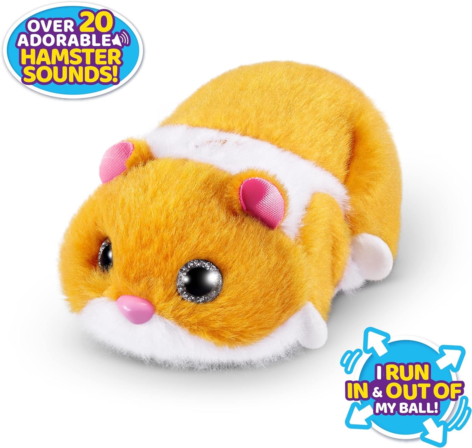 Hamstermania (Orange) by  Hamster, Electronic Pet, 20+ Sounds Interactive, Hamster Ball Toy for Girls and Children