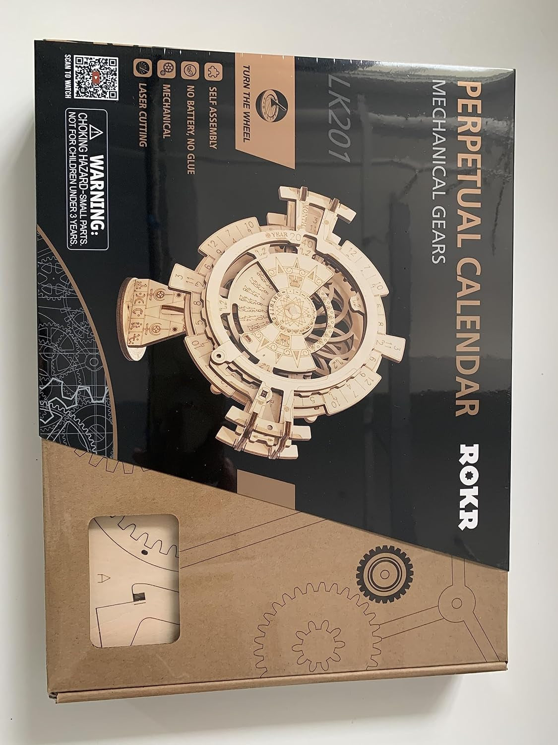 Perpetual Calendar 3D Wooden Puzzles/Mechanical Models/Propelled Model Mechanical Model Construction Kits for Teens and Adults