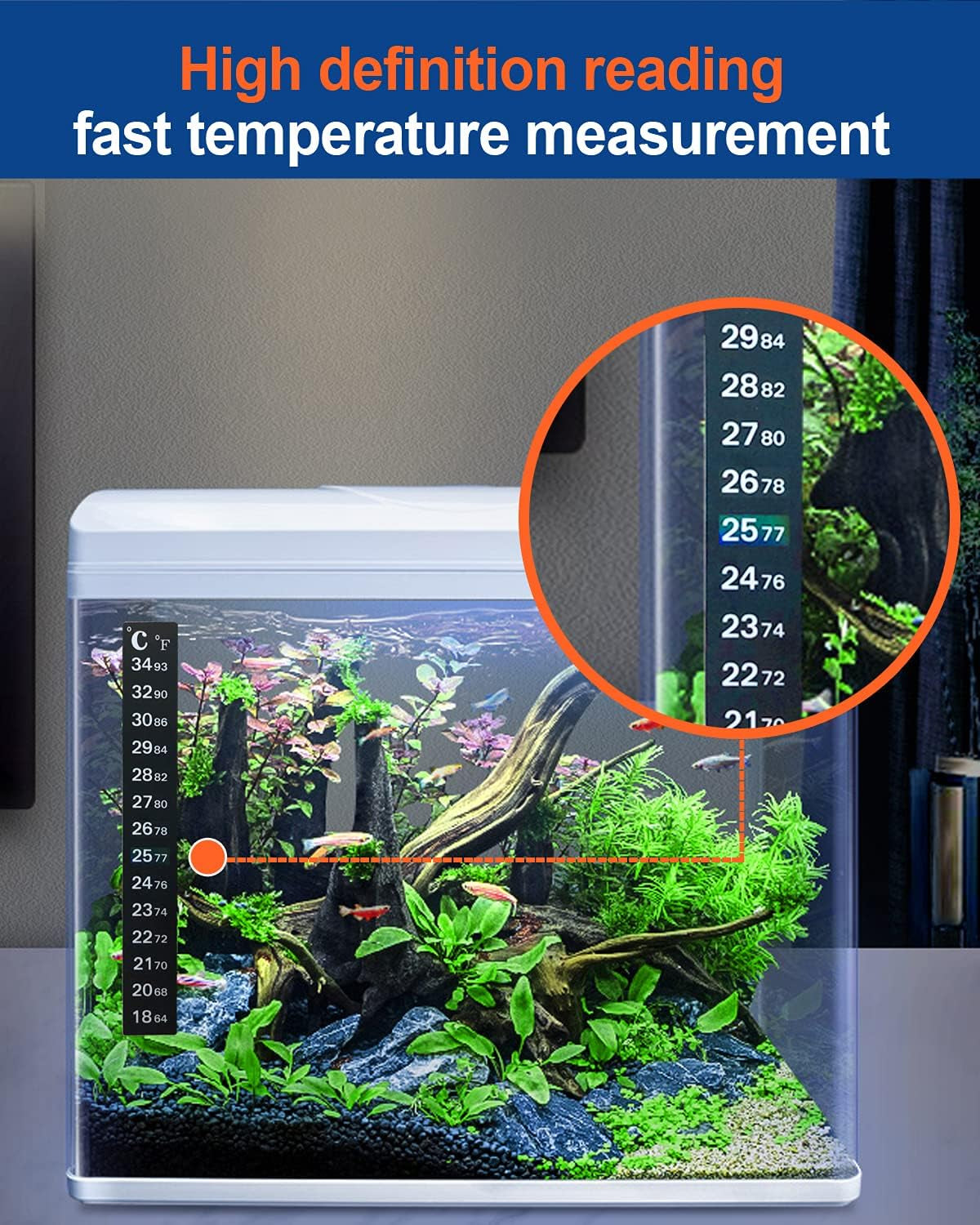 Aquarium Gravel Cleaner [2024 Edition] Vacuum Fish Tank Vacuum Cleaner Tools for Aquarium Water Changer with Aquarium Thermometers Fish Net Kit Use for Fish Tank Cleaning Gravel and Sand