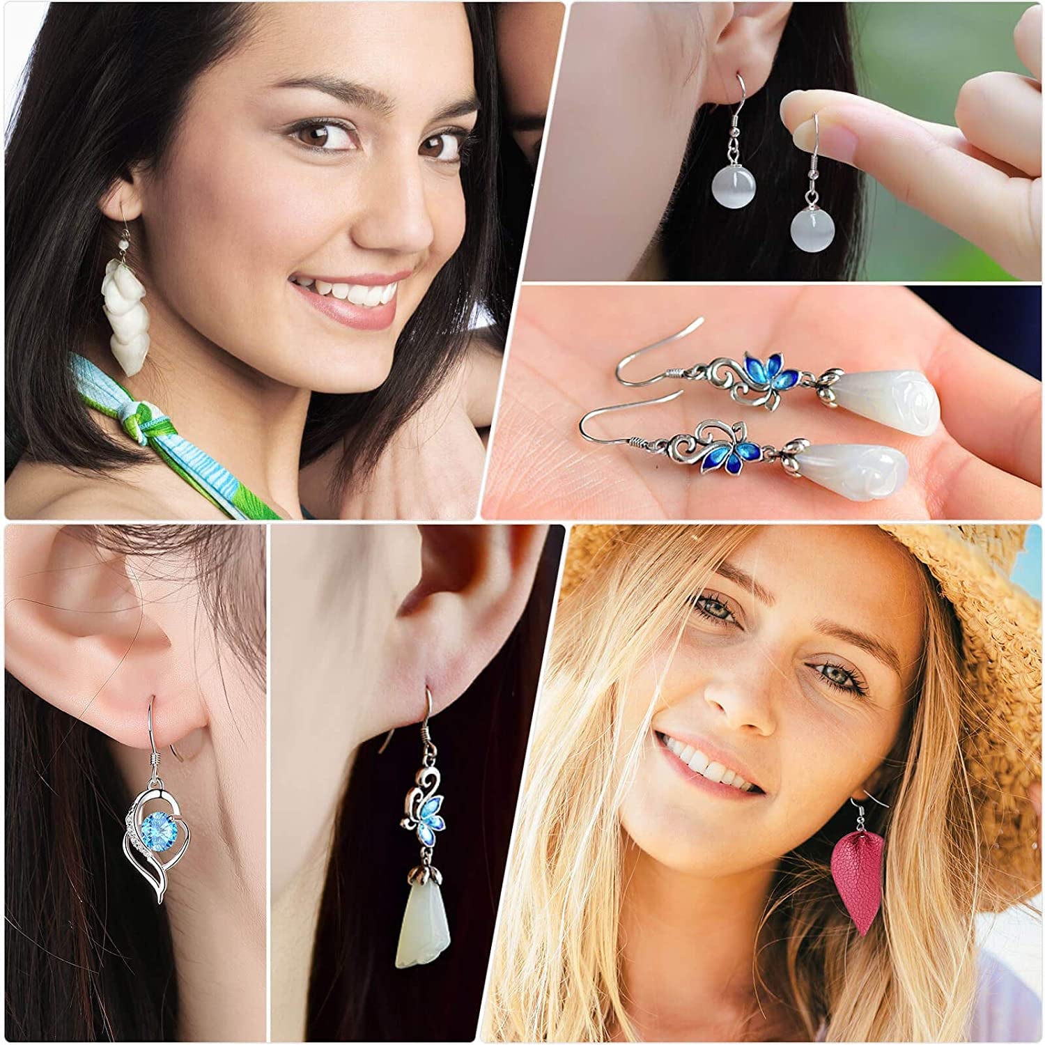 720Pcs Earring Making Kit with Hypoallergenic Earring Hooks, Backs and Jump Rings