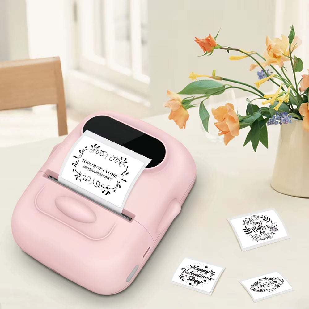 Tragbarer Mini-Drucker P50 Thermo-Klebeetikettendrucker Ohne Tinte Bluetooth-Aufkleberdrucker Barcode Preisschild Etikettendrucker