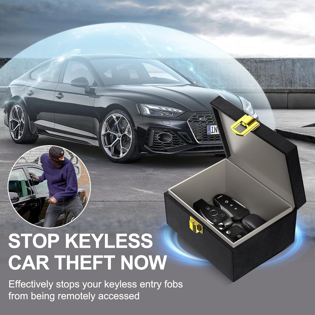 Faraday Box for Car Keys, Keyless Signal Blocking Anti-Theft Key Protector Signal Blocking Box