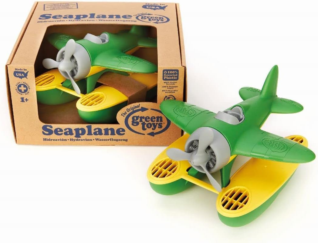 Seaplane in Green Color - BPA Free, Phthalate Free Floatplane for Improving Pincers Grip. Toys and Games ,9 X 9.5 X 6 Inches