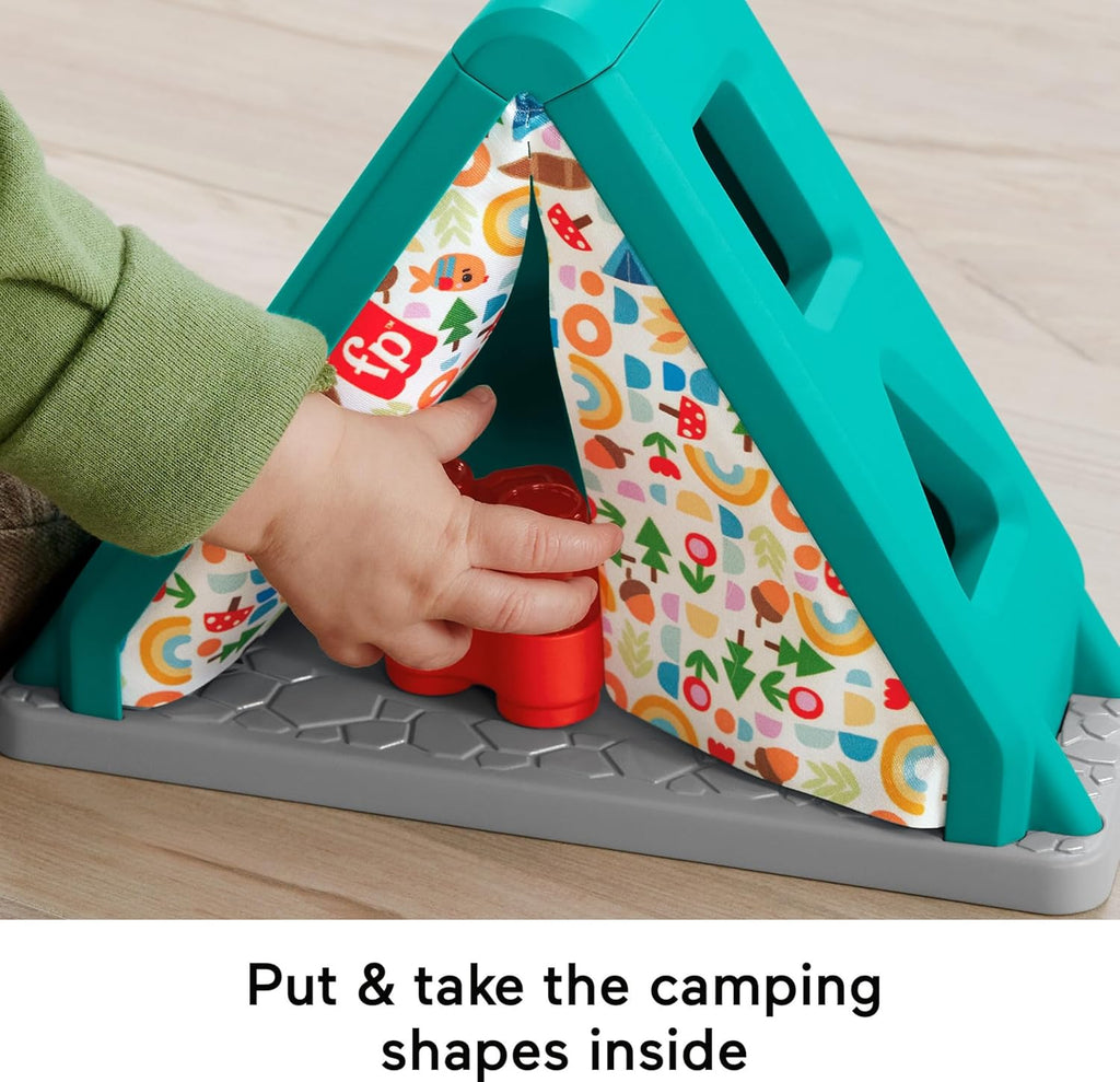 Baby Developmental Toy S’More Shapes Camping Tent Block Sorting Activity for Infants Ages 6+ Months