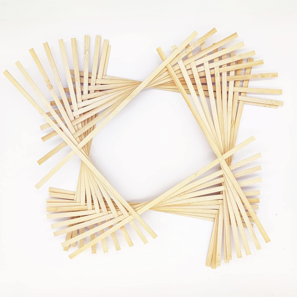 120 Pcs 40Cm Strong Natural Bamboo Strips, Wooden Craft Sticks, Extra Long Wood Strips for Craft Projects