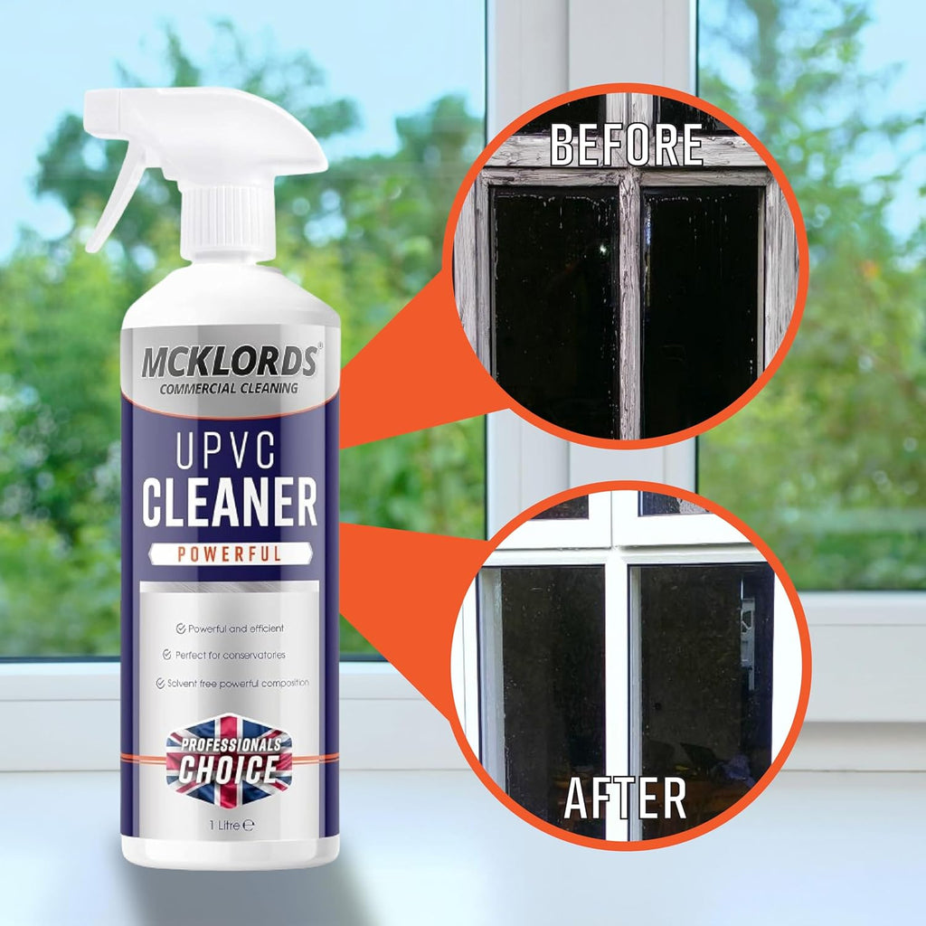 Commercial Upvc Cleaner for Hard Plastic, Doors, Gutters and Window Frames, 1 Litre Clear