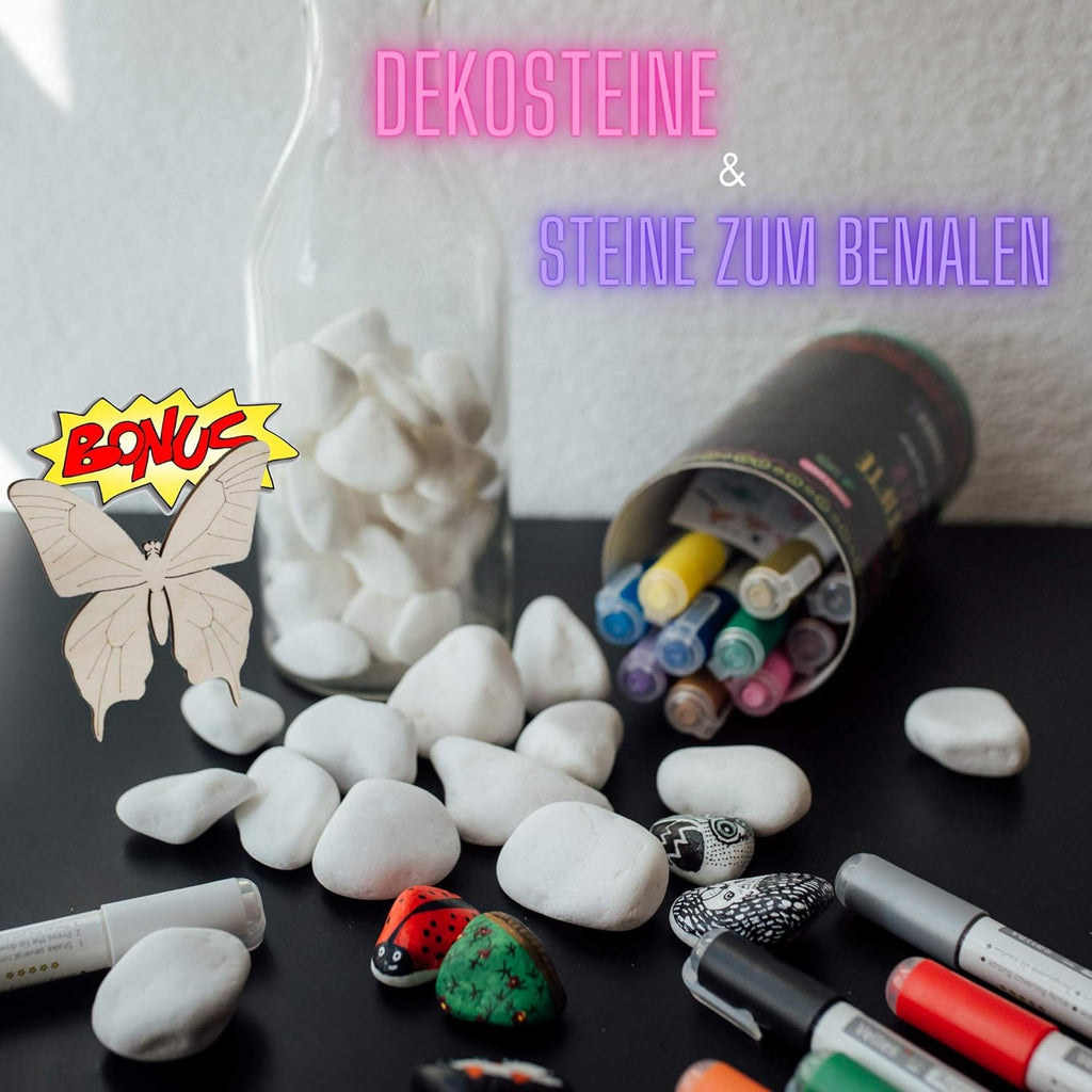 Small Stones for Garden Plant Pots & Painting Pebbles White Natural Rock for Paint Pebble Large Rocks Marble Gravel to Decorative Stone Aquarium Decor