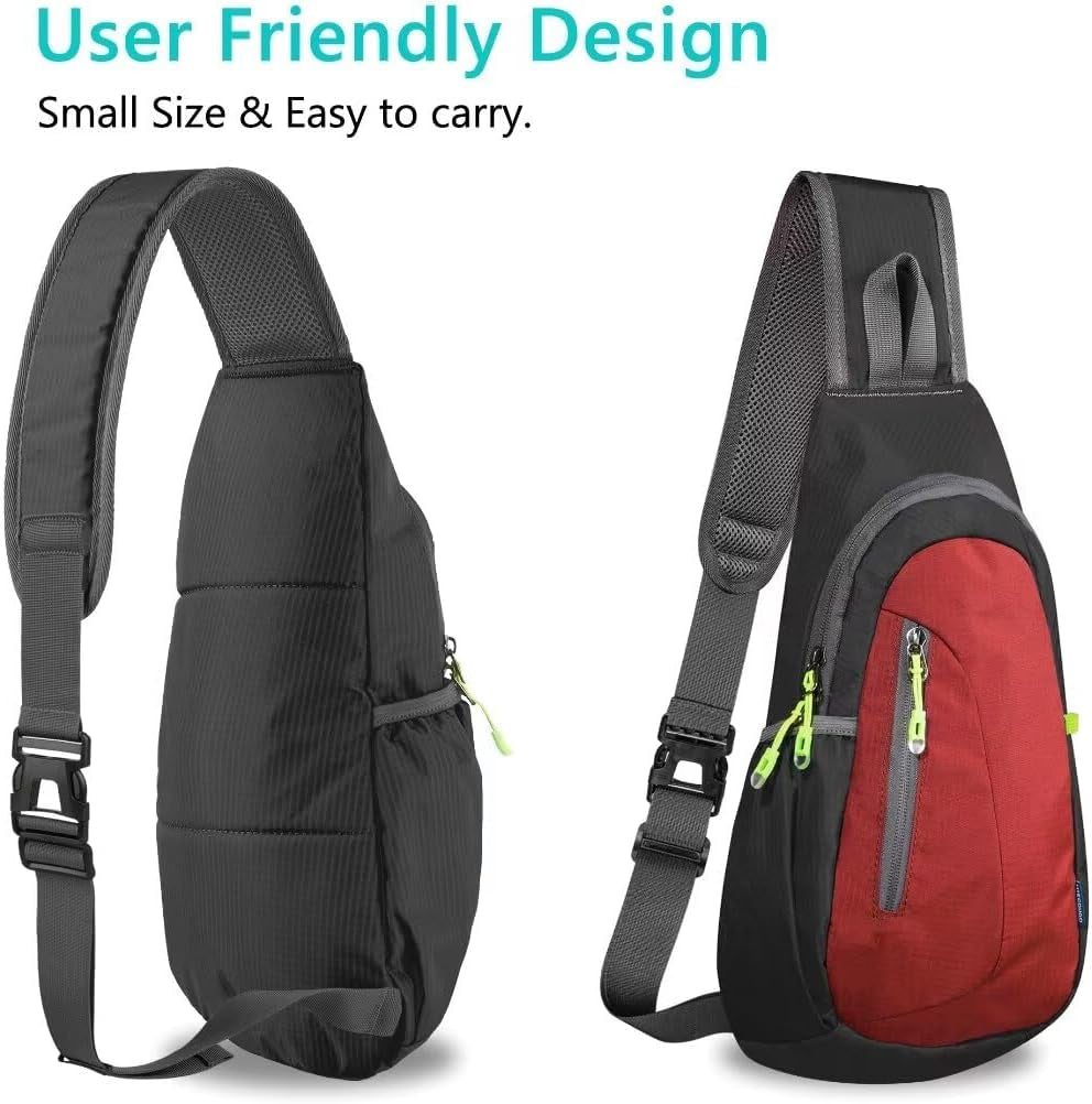 Small Sling Bag, Lightweight Crossbody Backpack for Men Women, Shoulder Bag for Sports and Outdoor