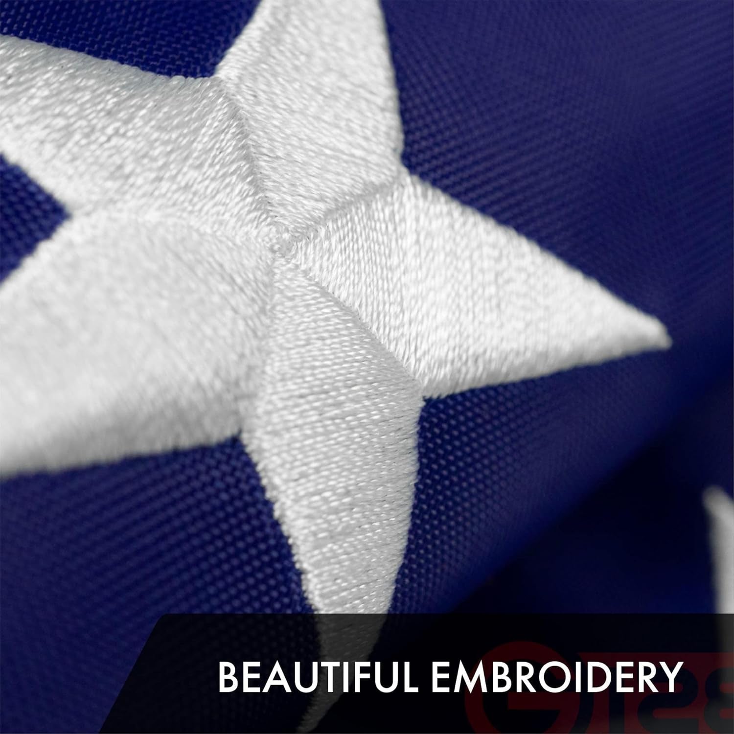Combo Pack: USA American Flag 3X5 Ft Embroidered Stars & North Carolina State Flag 3X5 Ft Embroidered