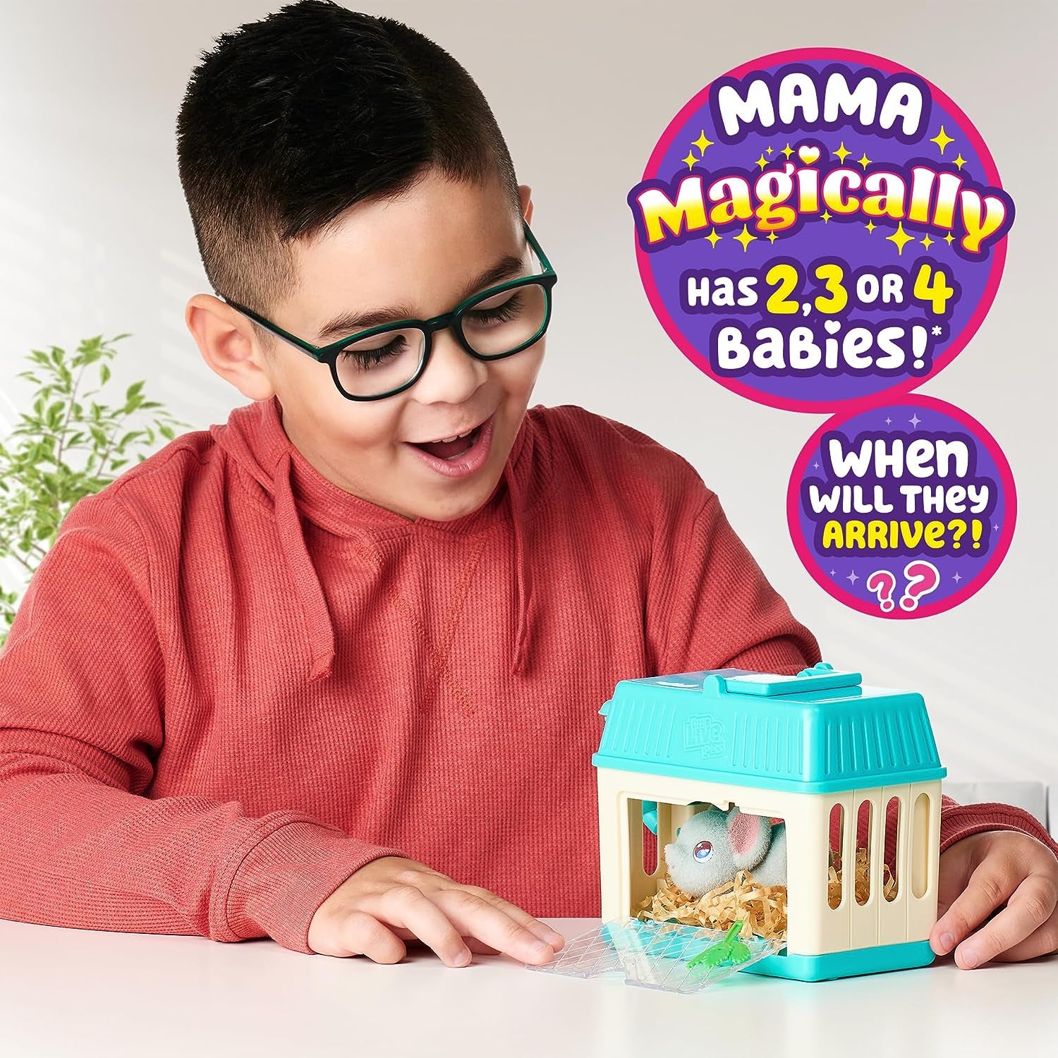 - Mama Surprise Minis. Feed and Nurture a Lil' Mouse inside Their Hutch so She Can Be a Mama. She Has 2, 3, or 4 Babies with Surprise Accessories to Dress up the Babies