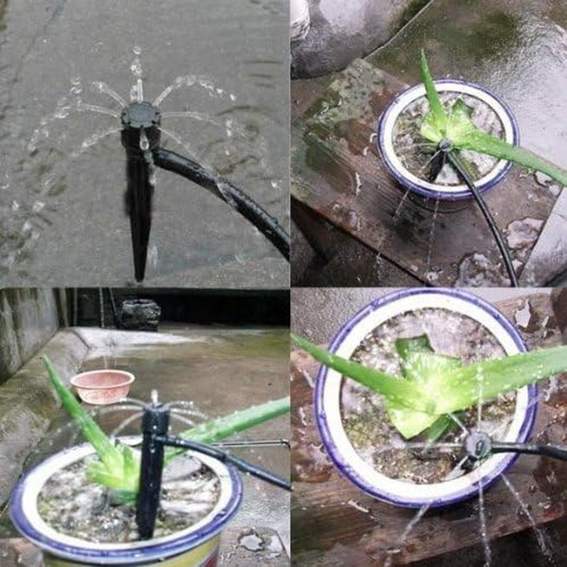 25PCS Adjustable Flow Irrigation Drippers 360 Degree Emitter Micro Sprinklers Drip System Perfect for 4Mm / 7Mm Tube