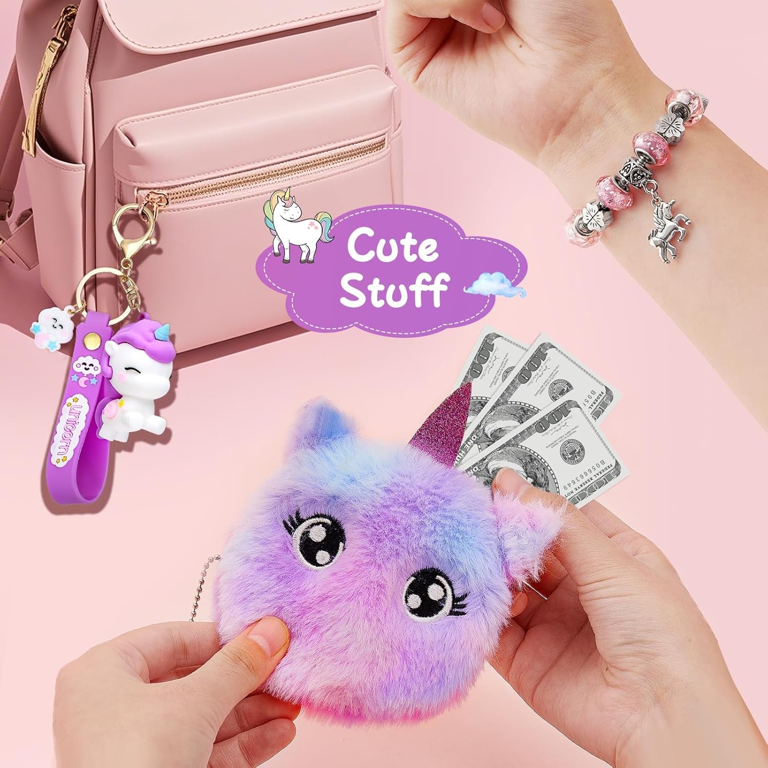 Unicorns Gifts for Girls Kids Toys 6 7 8 9 10 Years Old with Star Light up Pillow Stationery Plush Diary with Lock Headband Eye Mask Water Bottle Teen Girl Birthday Christmas Unicorn Toy