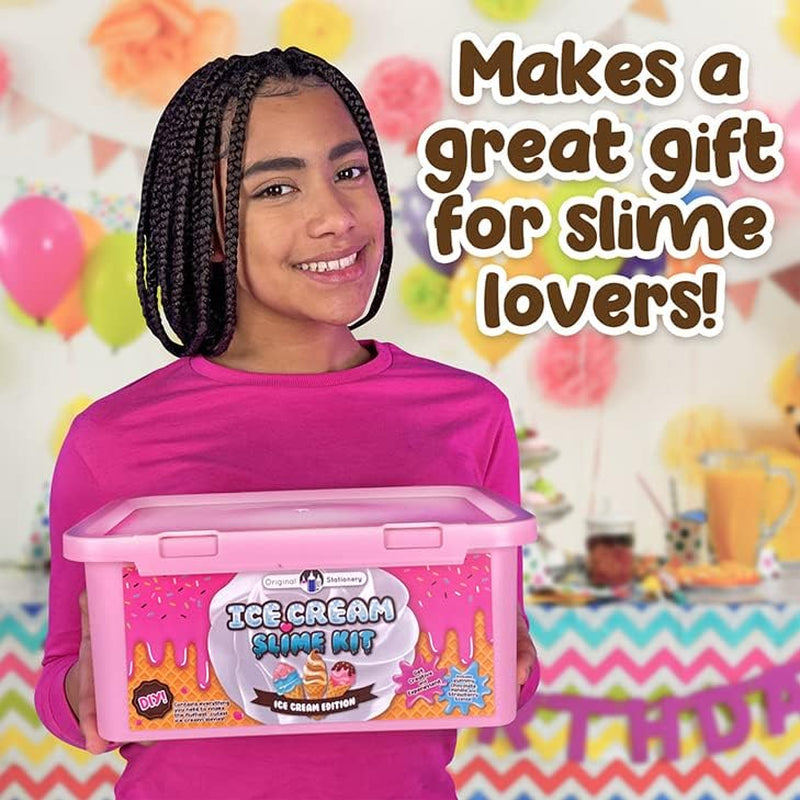 DIY Ice Cream Slime Kit for Girls, Amazing Ice Cream Slime Making Kit to Make Butter Cloud & Foam Slimes, Fun Easter Present, 10 Year Old Girl Birthday Gifts & Toys for Girls 8-10