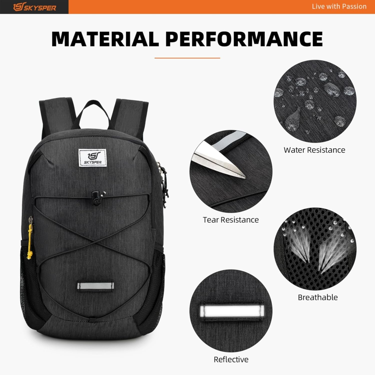 Small Hiking Backpack -12L Lightweight Packable Daypack for Travel Foldable Tear Resistant Backpacks for Women Men