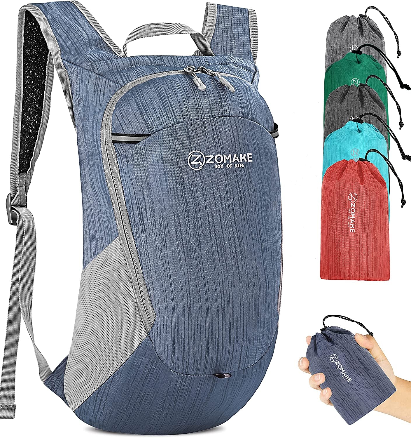 Ultra Lightweight Packable Backpack 18L, Small Foldable Hiking Backpacks Water Resistant Folding Daypack for Travel(Navy Blue)