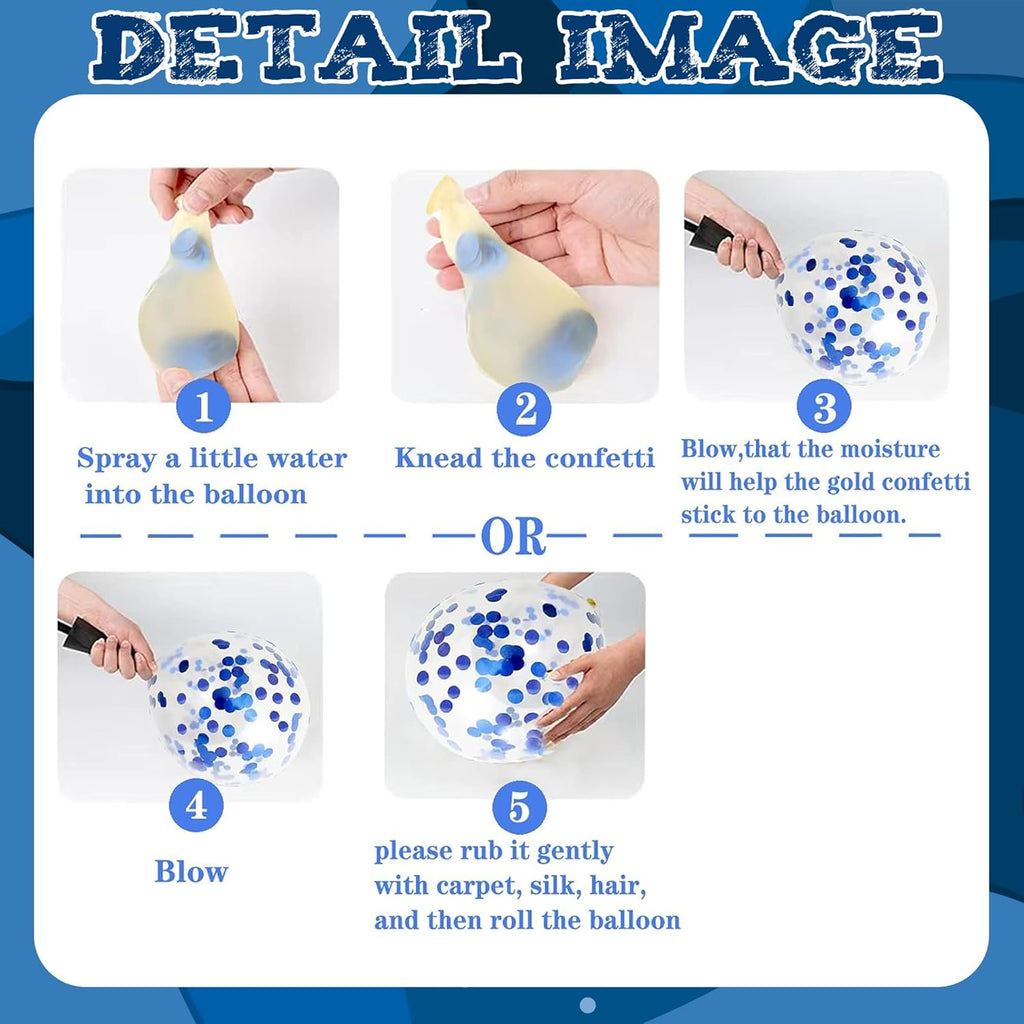 Blue 1St Birthday Decorations Kit - 46 Pieces 1St Birthday Decorations Supplies Happy Birthday Banner Number 1 Balloon Star Foil Balloon Cake Topper Gradient Love Balloon for Boy 1St Party Decoration