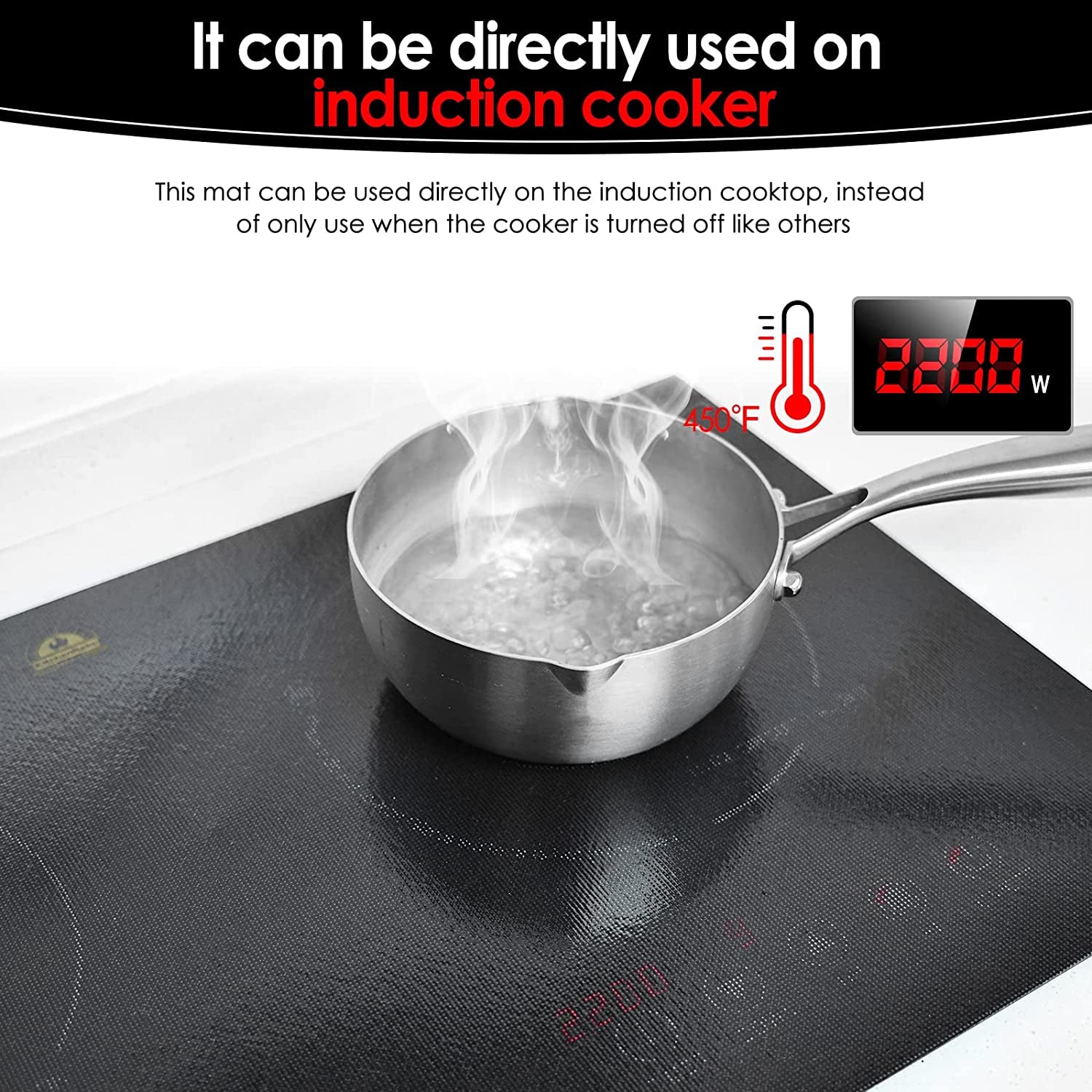 Large Induction Hob Protector Mat 90X54Cm,Translucent Induction Hob Cover - (Magnetic) Cooktop Scratch Protector - for Induction Stove,Multifunctional Silicone Mats