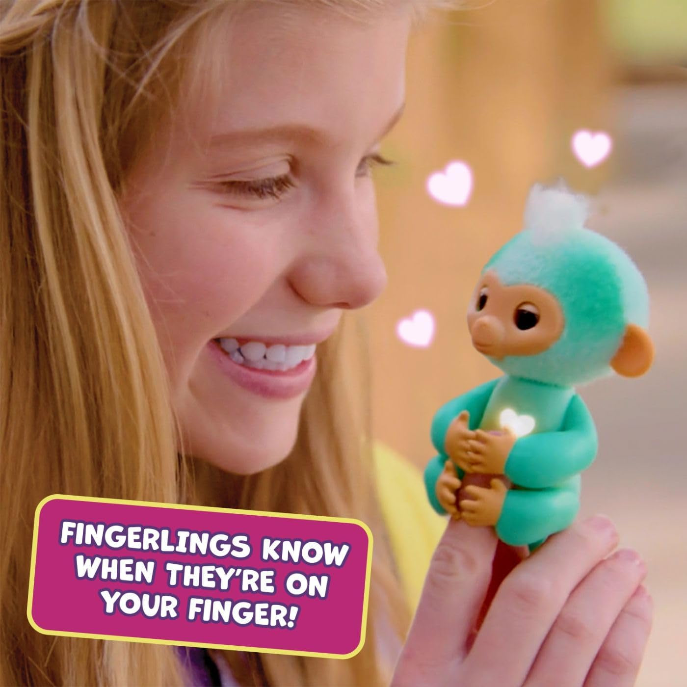 2023 NEW Interactive Baby Monkey Reacts to Touch – 70+ Sounds & Reactions – Ava , Teal