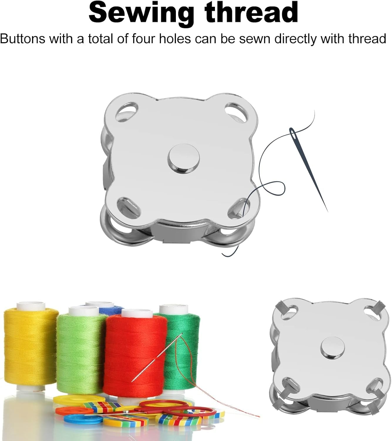 12 Pack Magnetic Buttons, Magnetic Bag Fasteners, Metal Snap Buttons, 15Mm Snap Fasteners Magnetic Clasps for Bags Purses Handbag Wallet Sewing DIY Craft, (Gold Silver Bronze)