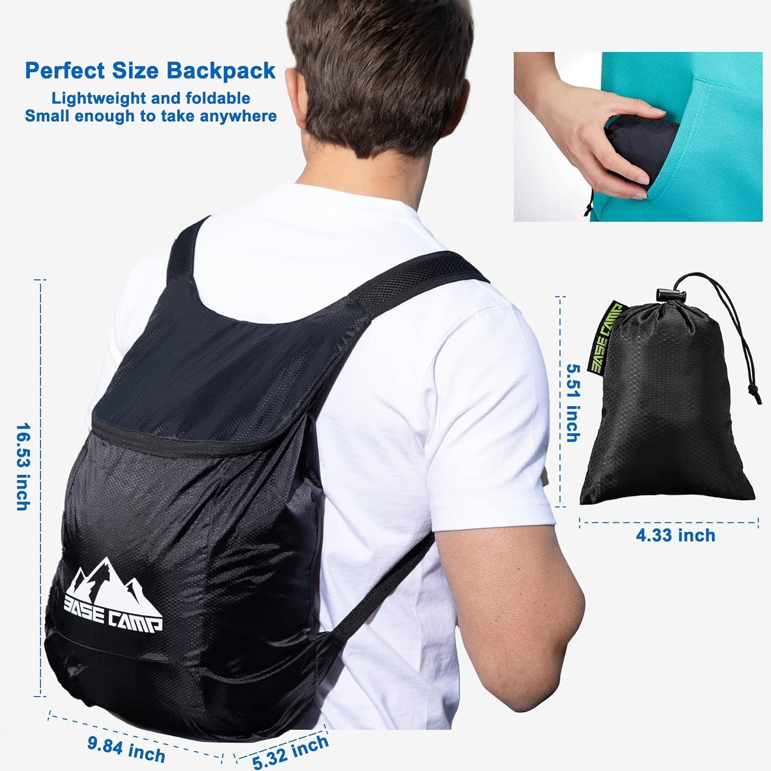 Hiking Backpack,12L Portable Lightweight Packable Travel Daypacks for Women Men, Foldable Shoulder Pack Casual Outdoor Bag