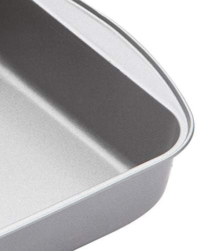 Non-Stick Square Baking / Roasting Tin, 24.5 X 22 X 4.5 Cm (9.5" X 8.5" X 2"), Silver