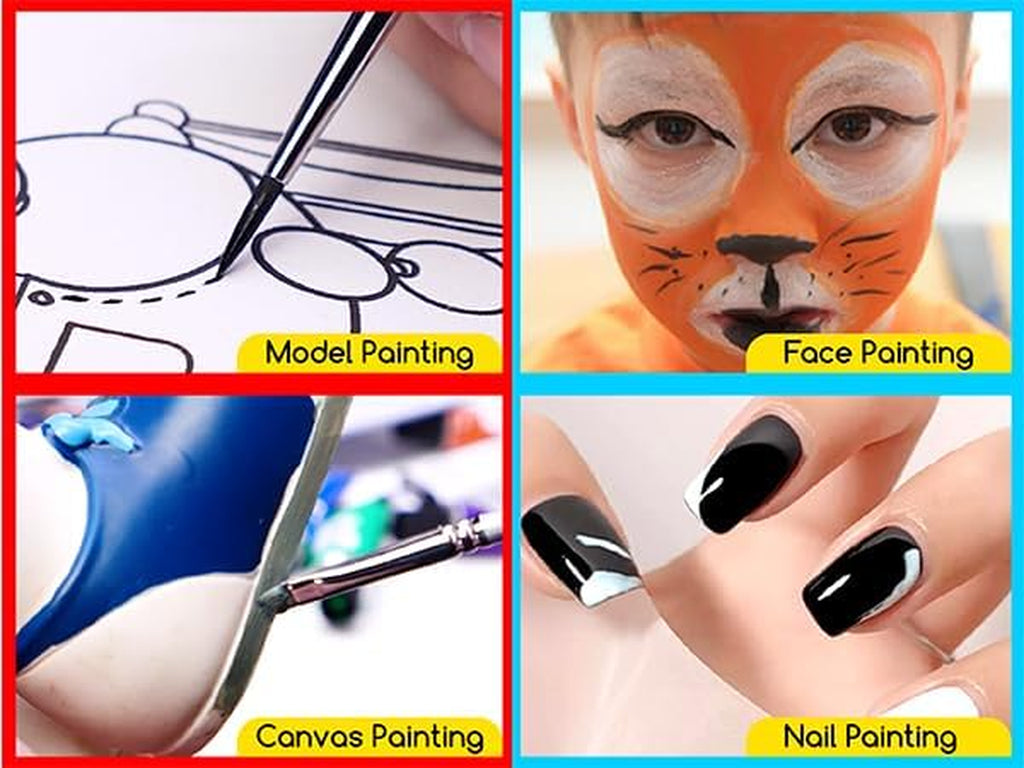 Miniature Paint Brush Set,15 Tiny Detail Paint Brush Set, Professional Fine Tip Paint Brush, Micro Detailing Paint Brushes for Acrylic Watercolor Oil Painting- Model Face Nail Craf