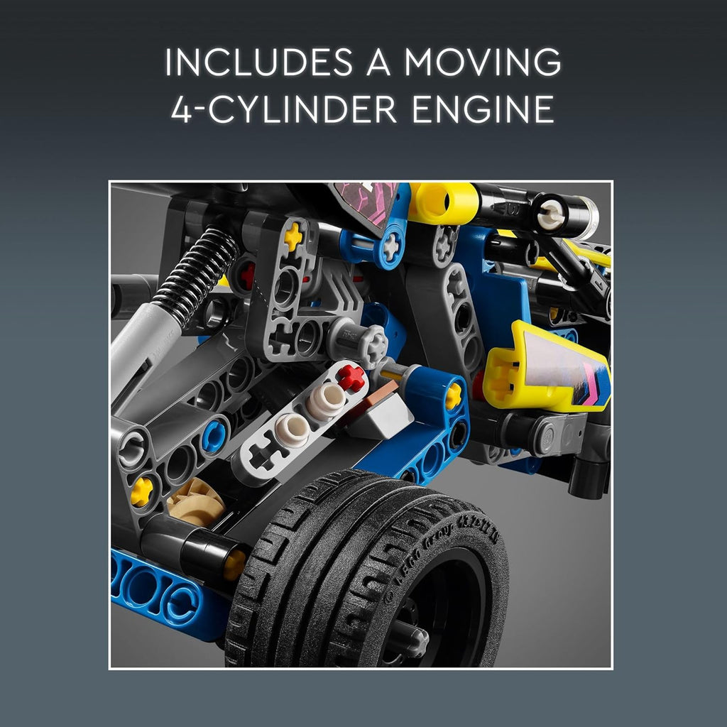 Technic Off-Road Race Buggy Buildable Car Toy, Cool Toy for 8 Year Old Boys, Girls and Kids Who Love Rally Contests, Race Car Toy Featuring Moving 4-Cylinder Engine and Working Suspension, 42164