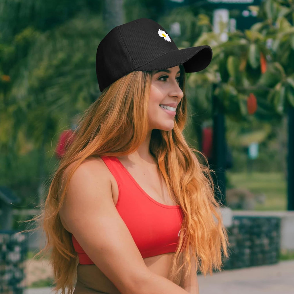 Ladies Baseball Caps - Baseball Cap for Women, Daisy Adjustable Ladies Baseball Caps for Womens Casual Summer Outdoor Sports Dad Peaked Sun Cap UK
