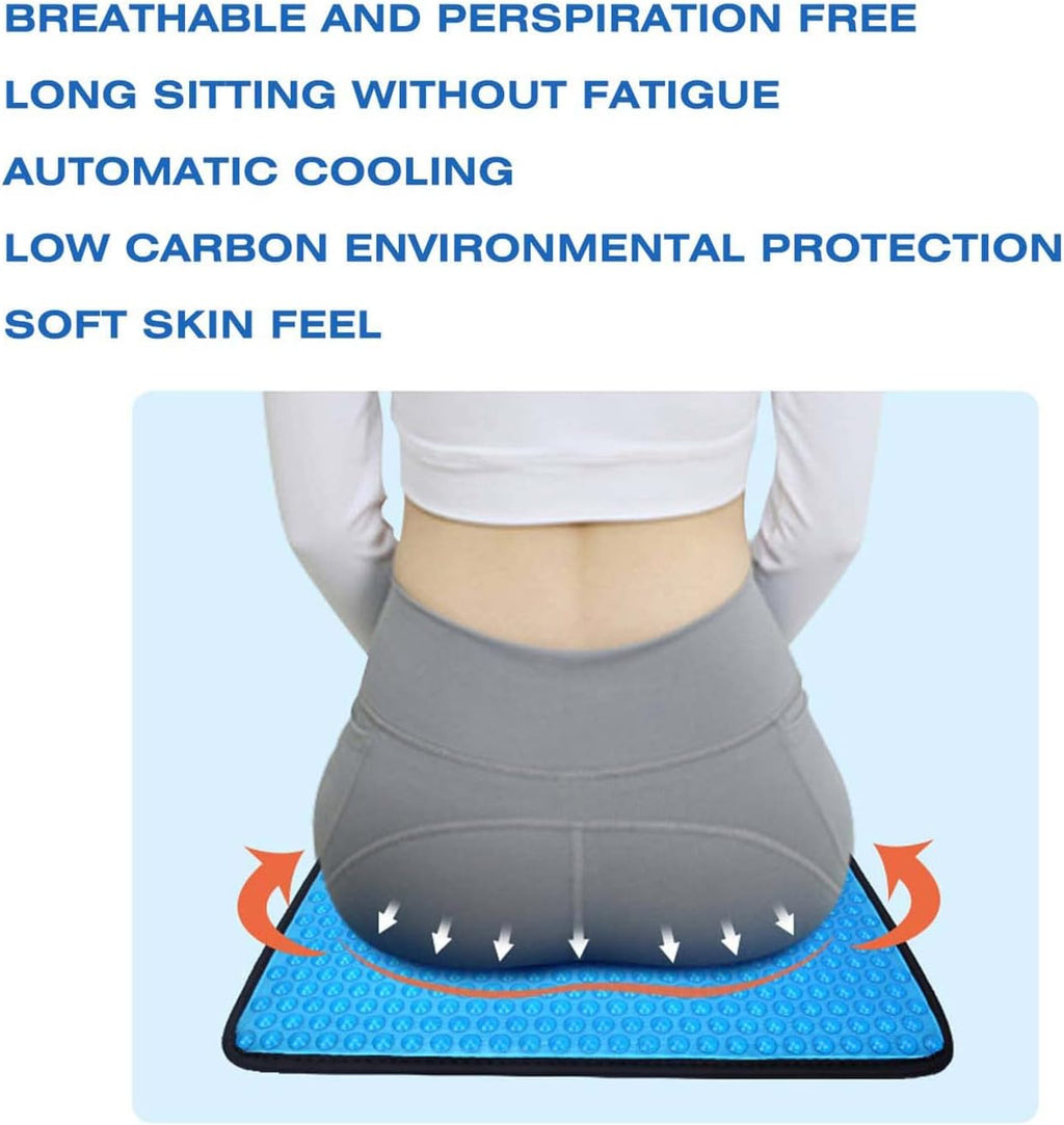 Gel Seat Cushion Antislip Foldable Cooling Seat Cushion Fast Cooling Ergonomic Design Seat Mat for Home Office Car