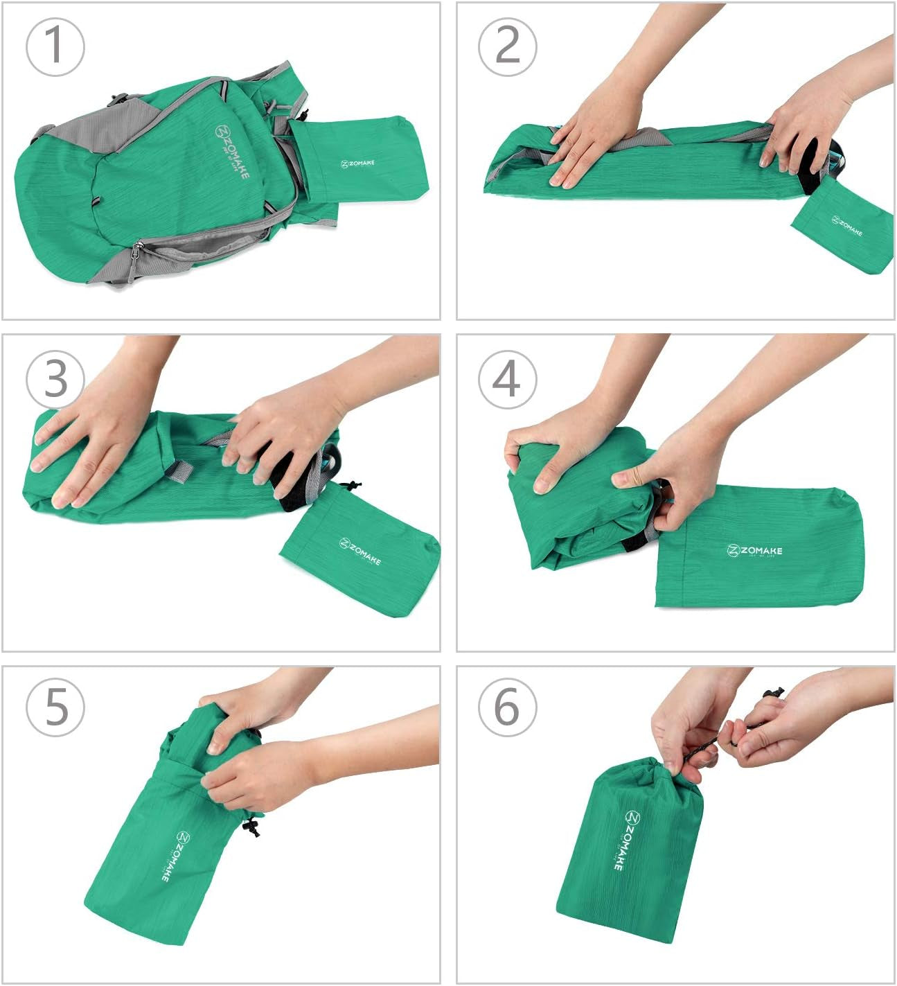 Ultra Lightweight Packable Backpack 18L, Small Foldable Hiking Backpacks Water Resistant Folding Daypack for Travel(Dark Green)