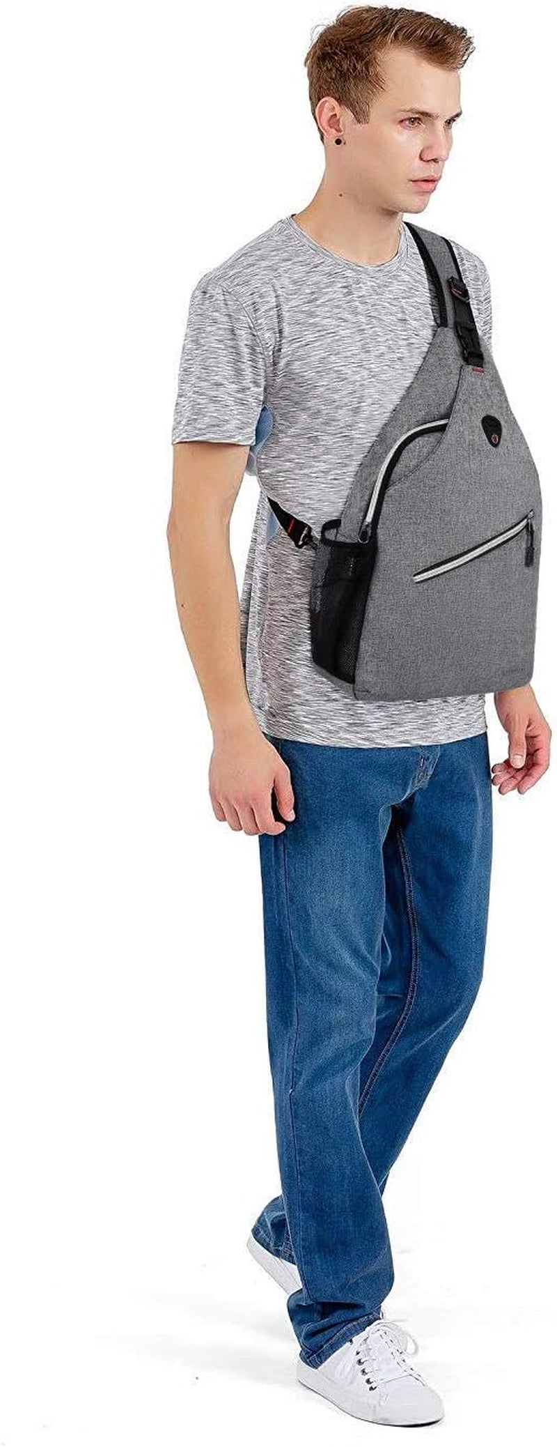 Rope Sling Backpack (Up to 13 Inch), Multipurpose Crossbody Chest One Shoulder Outdoor Travel Hiking Daypack