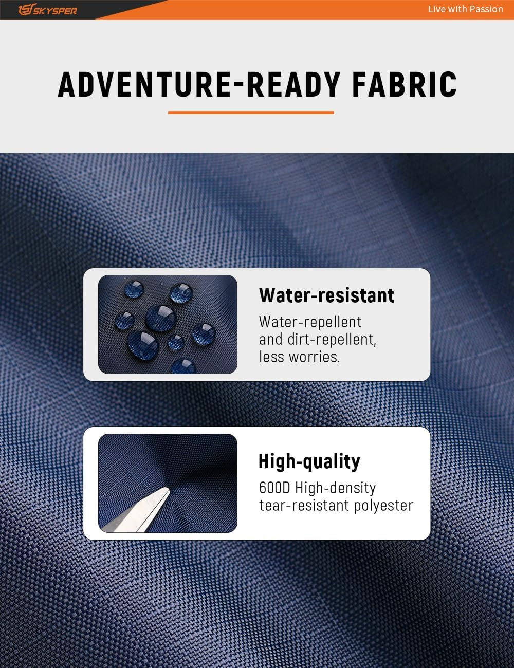 Hiking Backpack - 20L Small Backpacks with Ergonomical Design, Breathable Day Pack, Backpacking for Men Women, Navyblue