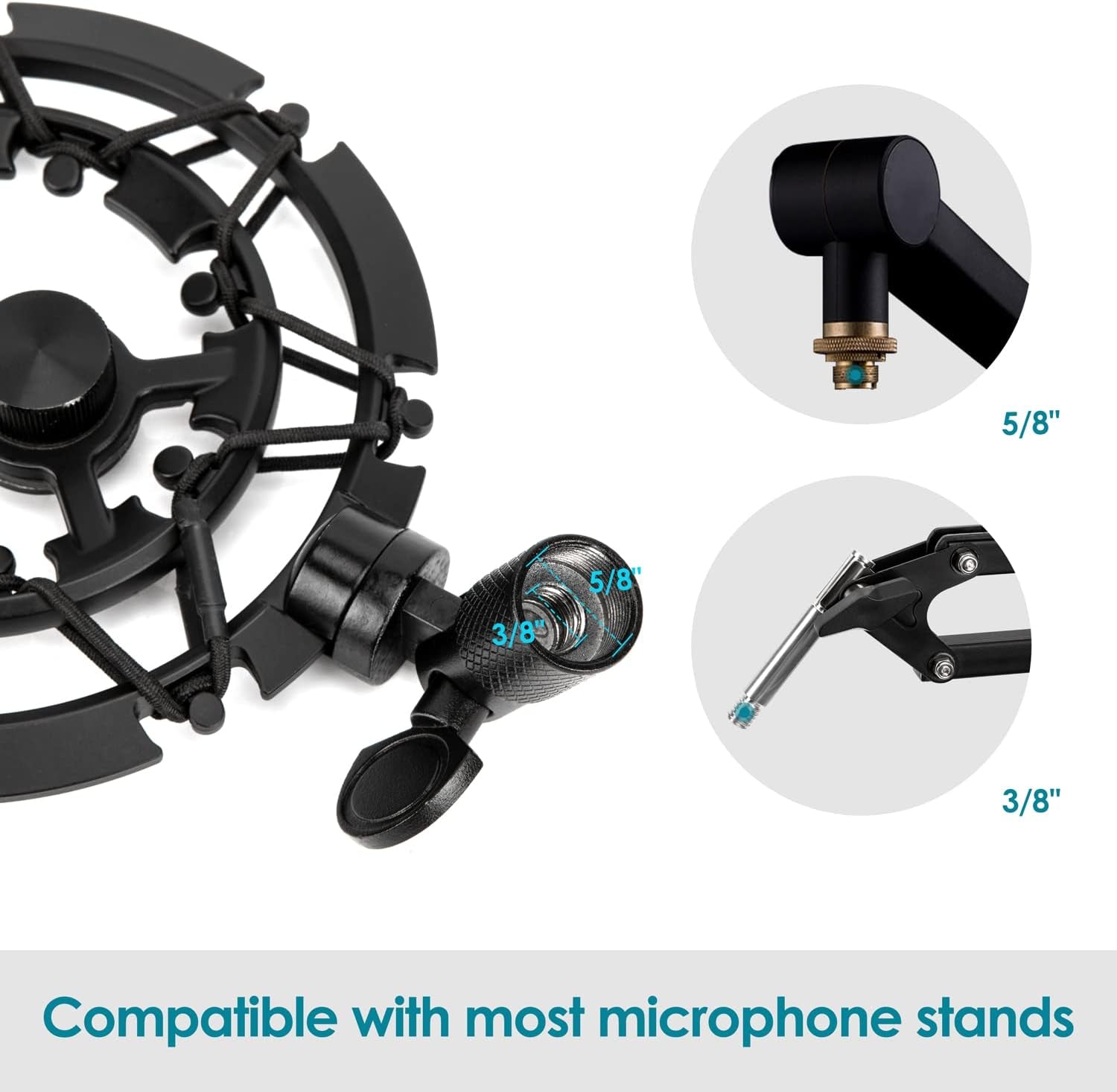 Shock Mount for Blue Yeti and Yeti Pro Microphone, Alloy Shockmount Reduces Vibration Noise and Improve Recording Quality