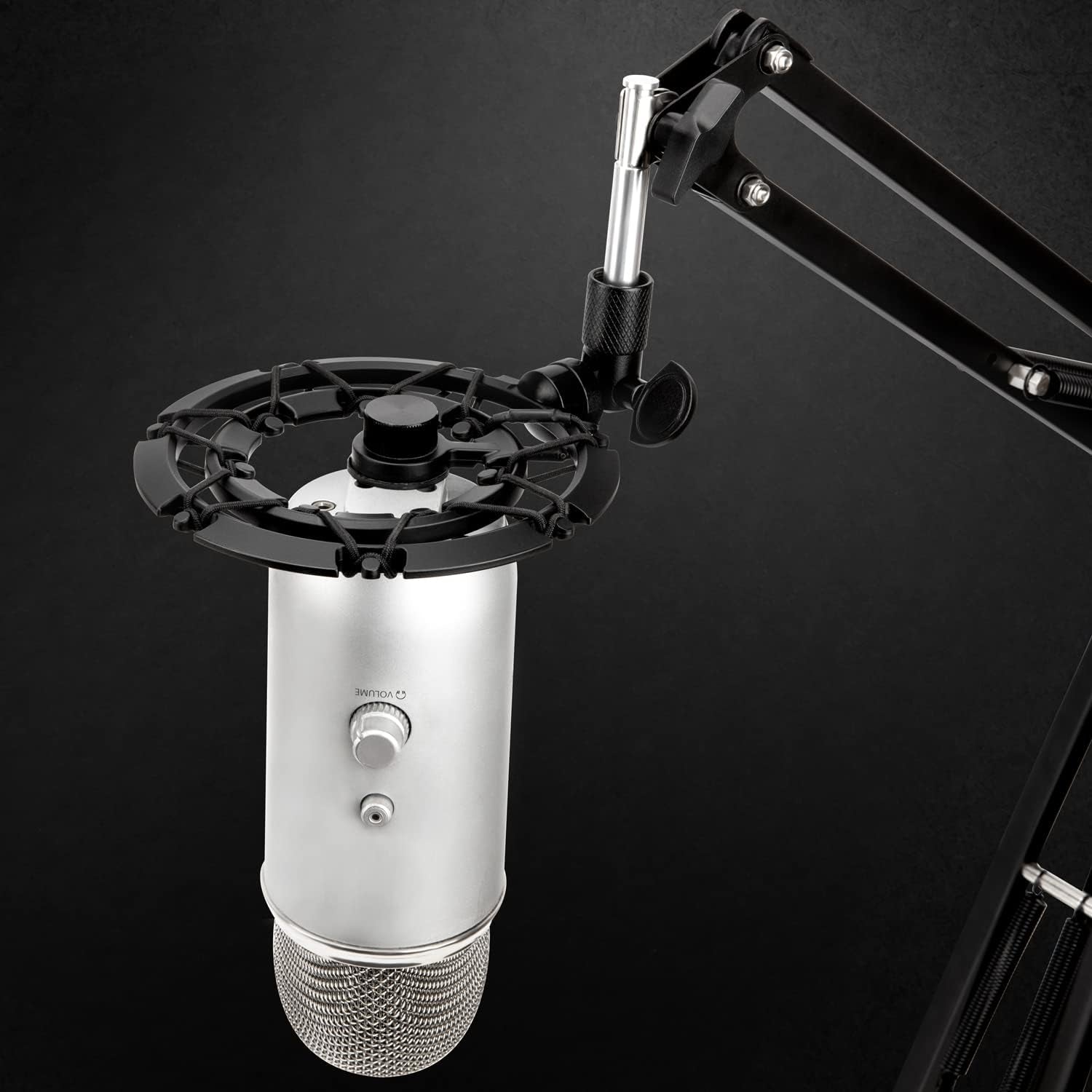 Shock Mount for Blue Yeti and Yeti Pro Microphone, Alloy Shockmount Reduces Vibration Noise and Improve Recording Quality