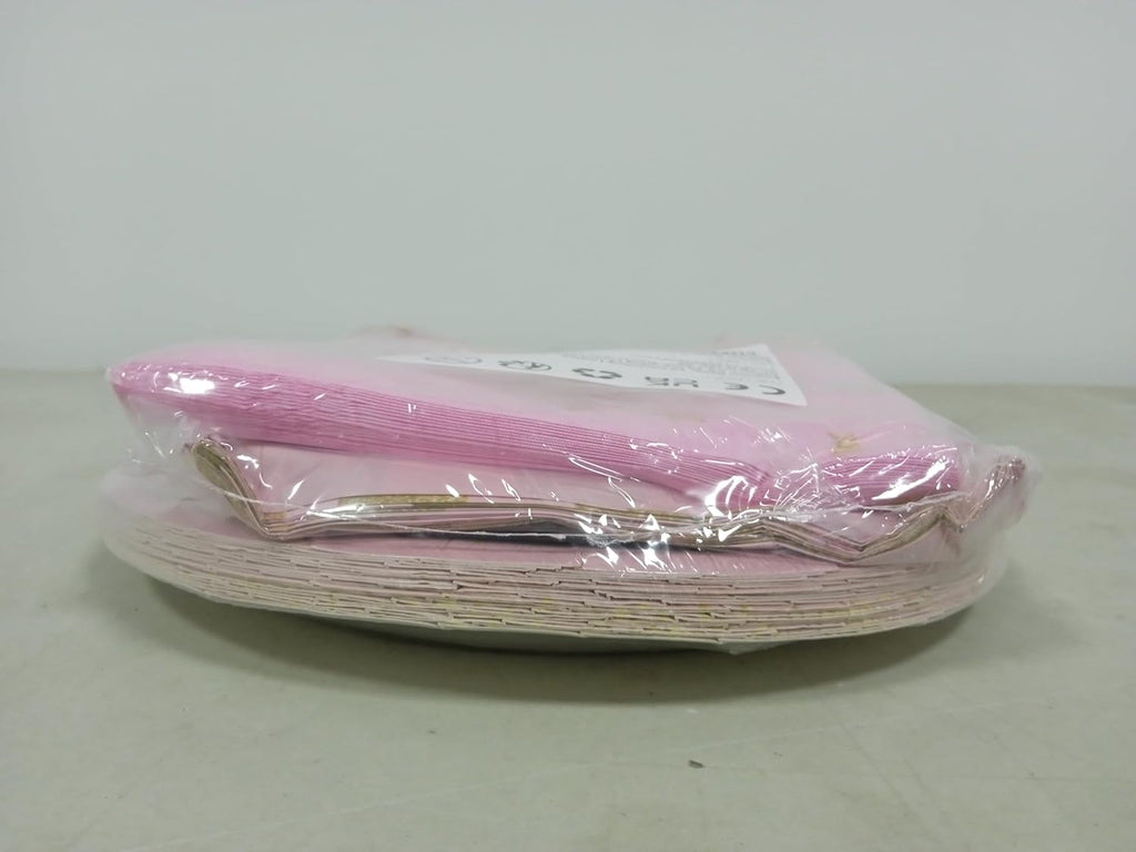 Miss Onederful Birthday Decorations - Pink Gold Plates, Napkins, Tablecloth, First Tableware for Baby Shower 1St Girls Decorations, Serve 20 Guests, JY-26