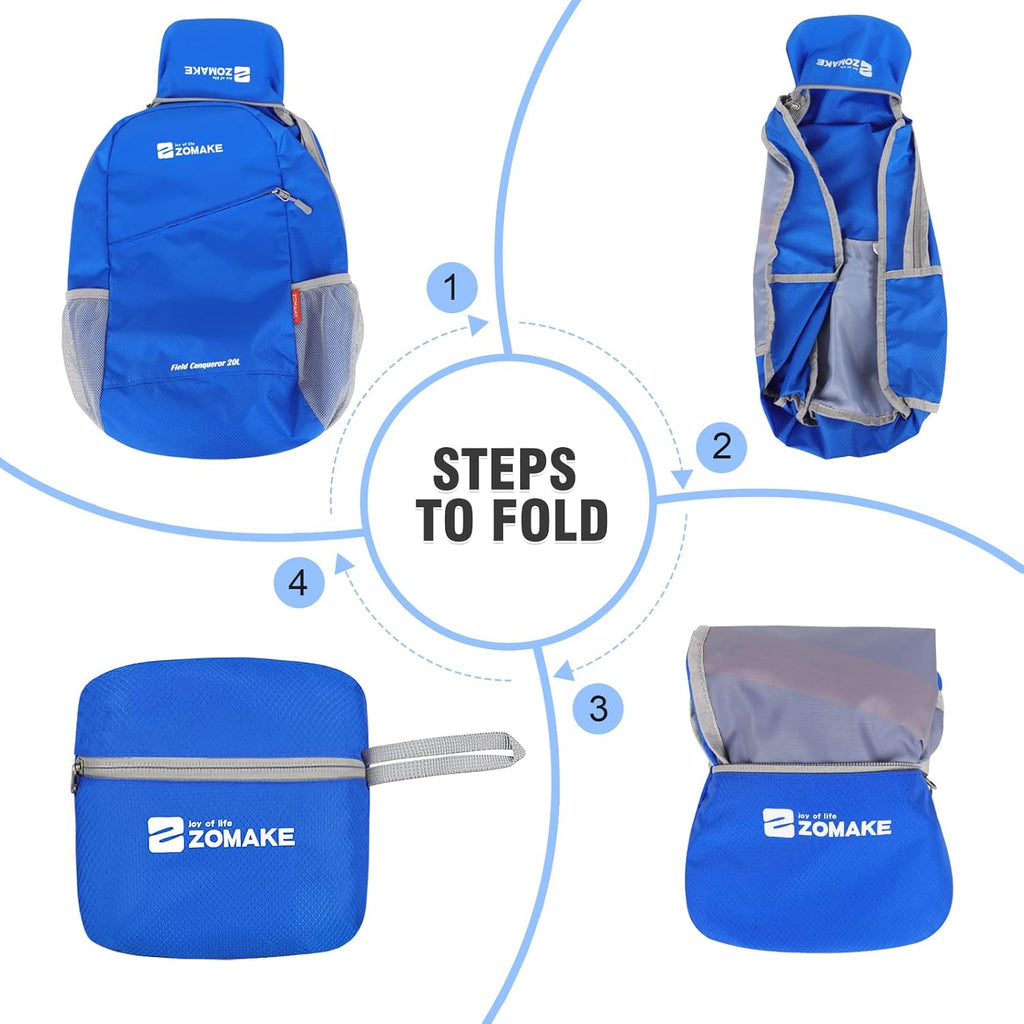 Lightweight Packable Backpack 20L, Foldable Backpacks Small Daypack for Hiking Water Resistant Day Bag for Travel